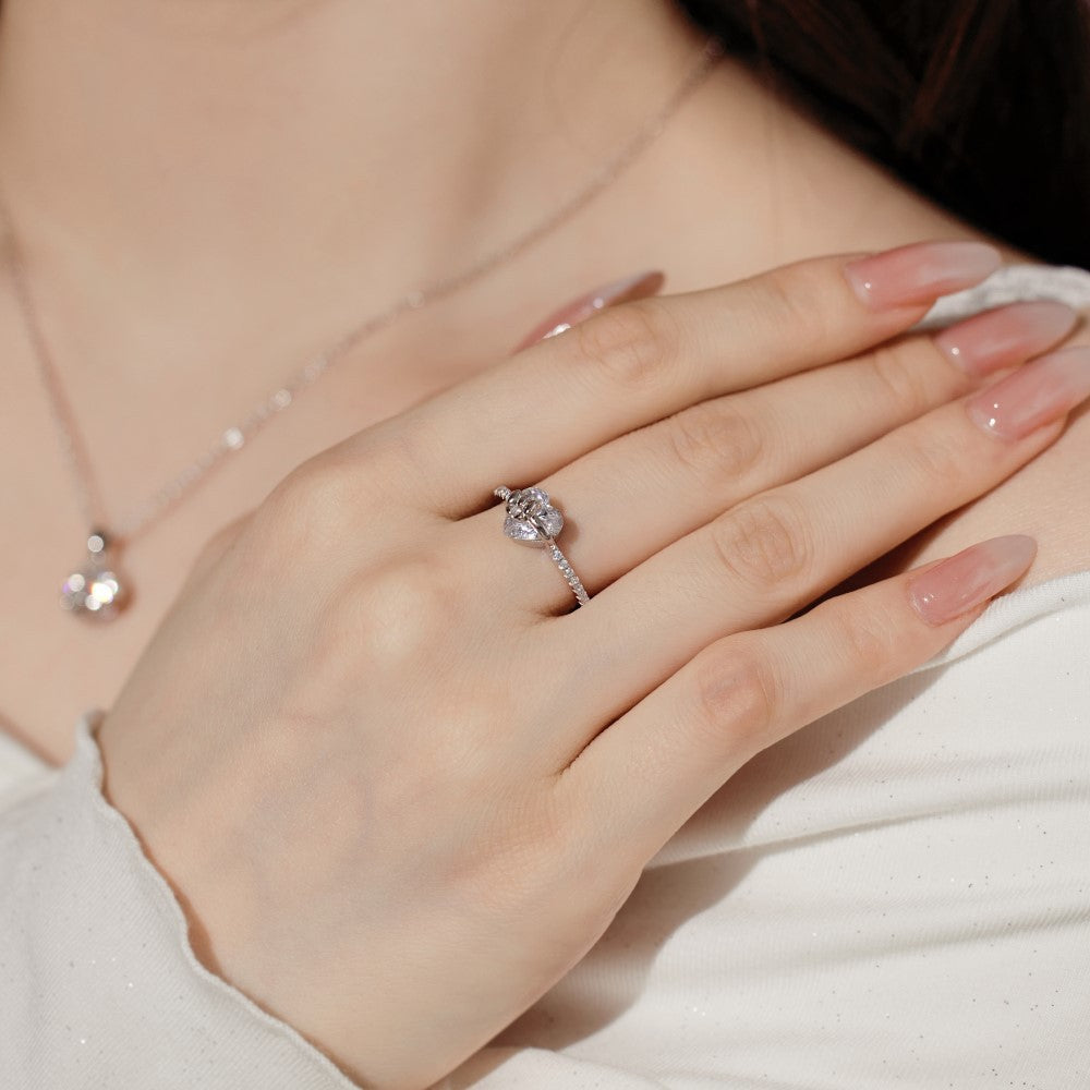 Lovely Bow Ring 925 Sterling Silver