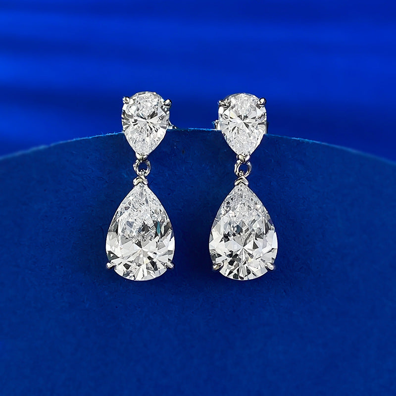 Extra image for Pear Earrings | 925 Silver