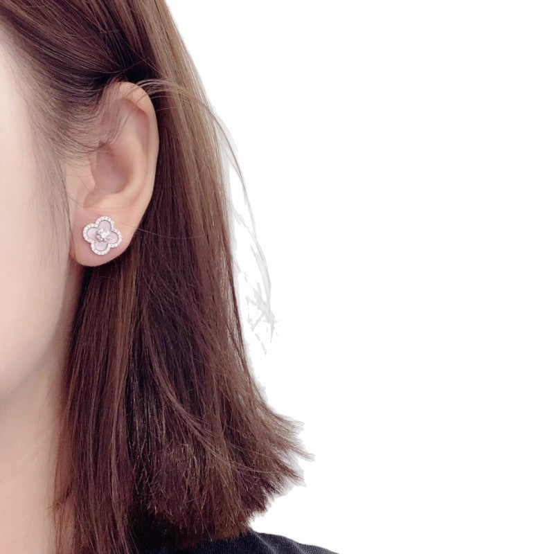 Extra image for Diamond Bloom Earrings