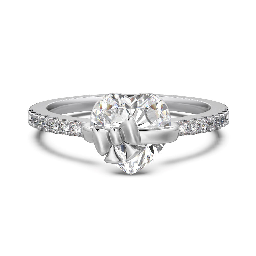 Lovely Bow Ring  925 Sterling Silver