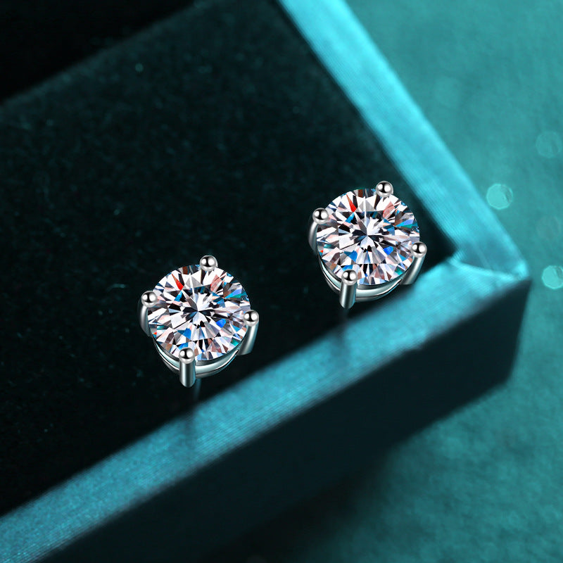 Extra image for Diamond Stud Earrings