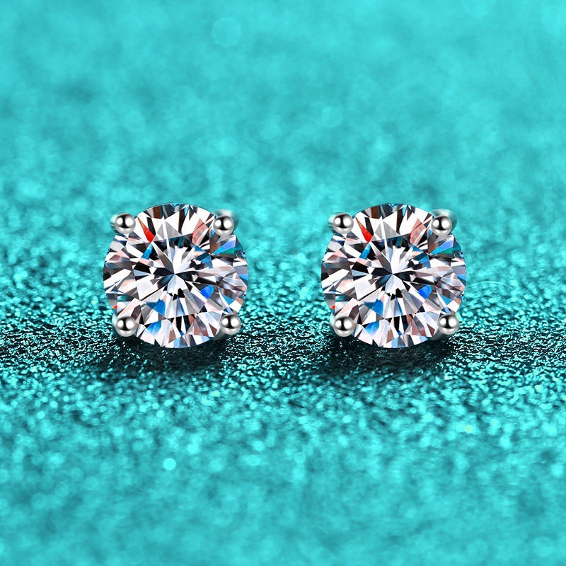 Extra image for Diamond Stud Earrings